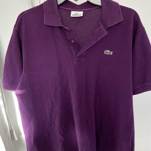 Lacoste Mens Purple Polo Size 5 (Med)